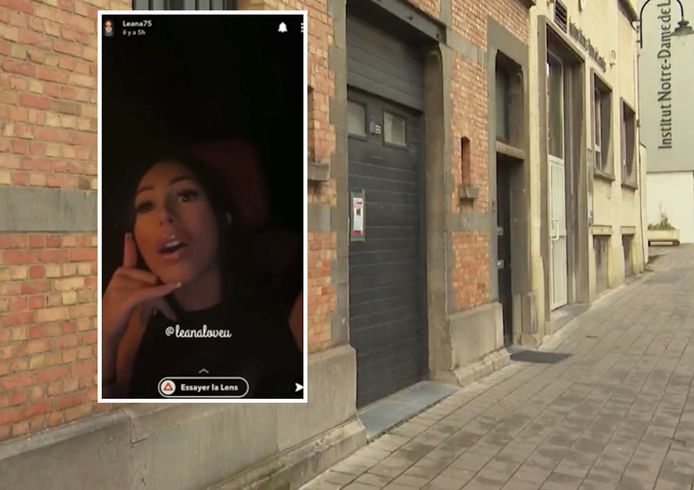 De Franse realityster Léana Zaoui gaf op Snapchat zelf toe aanwezig te zijn geweest op het grote lockdownfeest in Brussel.