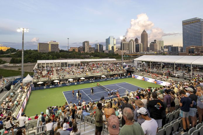 Het tennisstadion in Atlanta.