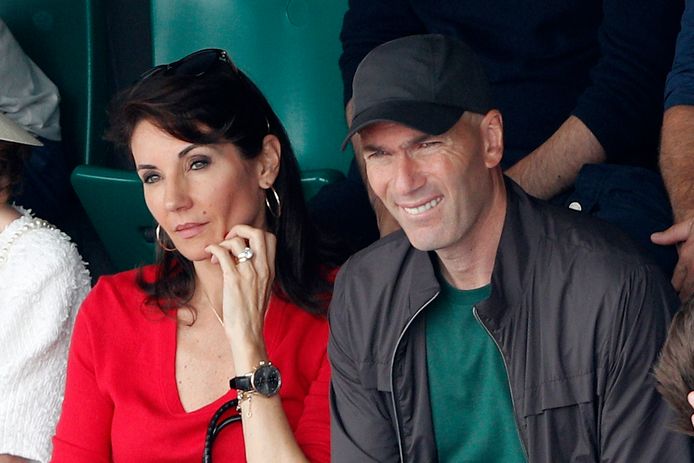 Zinédine Zidane met vrouwlief Veronique.