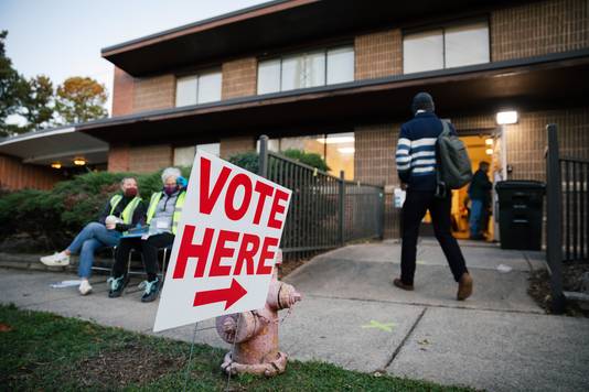 Een stembureau in Durham, North Carolina.