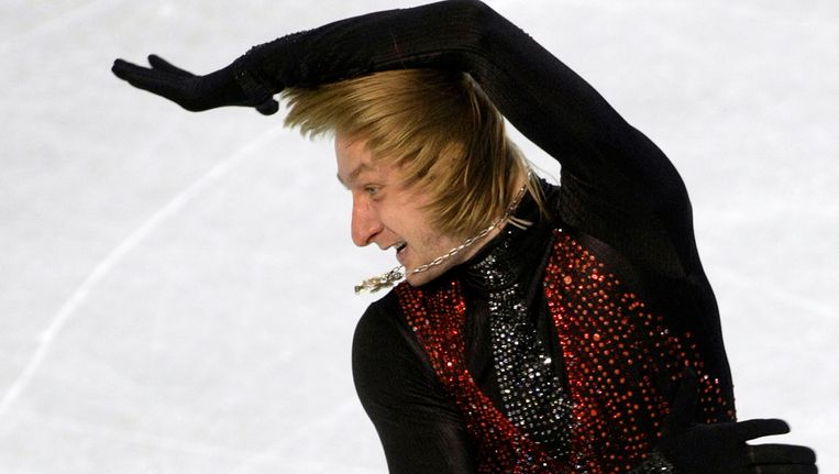 Voor kunstschaatser Plushenko zijn de verwachtingen hoog gespannen. Beeld AP