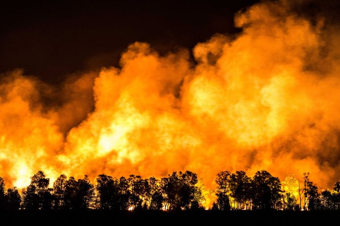 Beelden van de brand bij het Nederlandse Deurne.