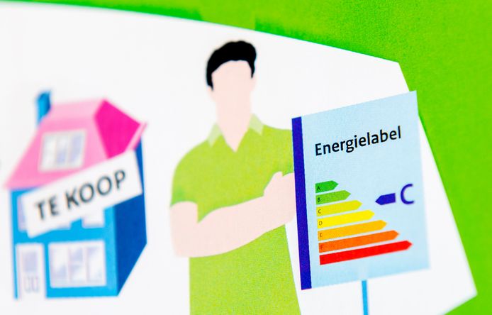 Een folder met uitleg over de energielabel voor woonhuizen.