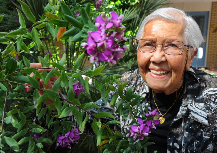 Tilly Knuppel in 2018, op haar 104de verjaardag.