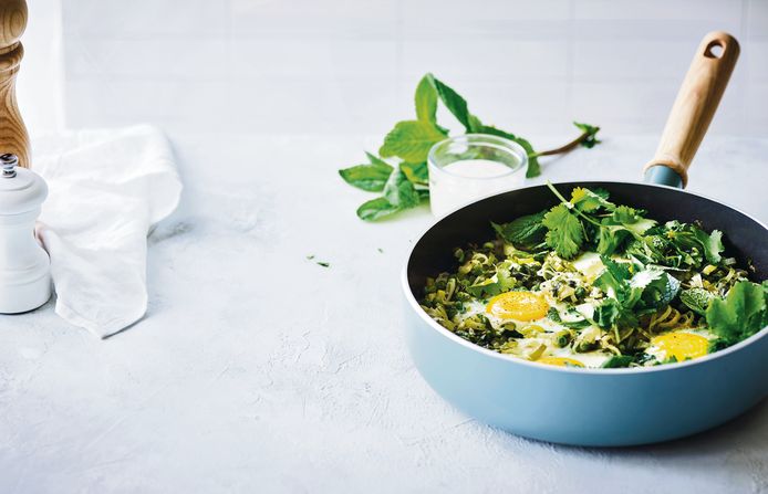 Groene shakshuka van Sandra Bekkari