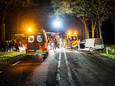 Veel hulpdiensten op de plek van het ongeluk op de N785.