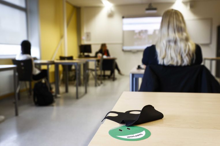 Leerlingen van het ROC van Twente in een les. Beeld ANP