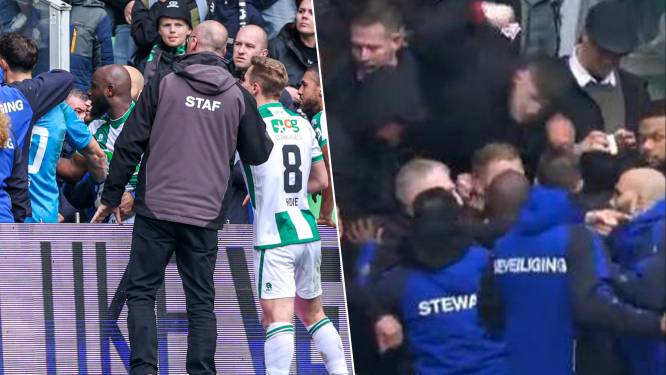 Ongezien: duel in Nederland ontspoort helemaal, Groningen-speler Willems krijgt klap van eigen ‘fan’