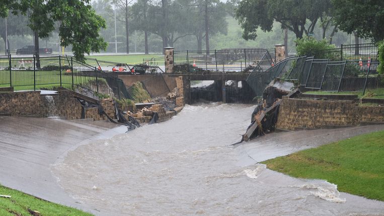 Ook de staat Texas heeft te maken met hevige regenval. Beeld AP