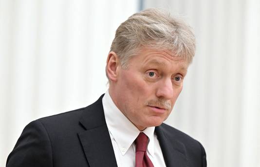 De woordvoerder van het Kremlin,  Dmitri Peskov. 