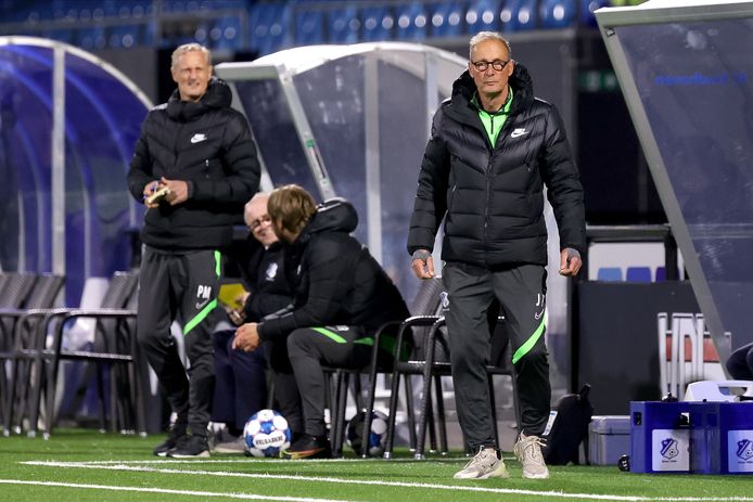 Jan Poortvliet tijdens het duel van FC Eindhoven met Jong Ajax.