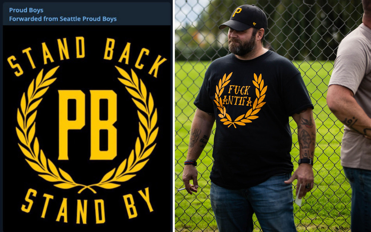 De 'Proud Boys' namen Trumps woorden meteen op in hun kanalen op sociale media: 