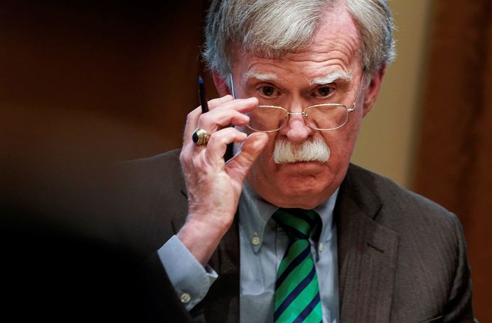 Voormalig veiligheidsadviseur van Trump John Bolton op archiefbeeld. (2/04/2019)