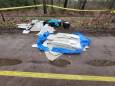 Platen asbest gedumpt in het bos bij Goirle