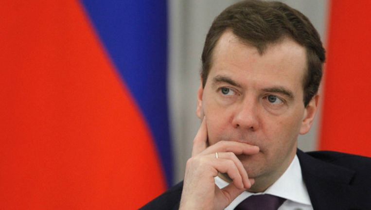 President Dmitri Medvedev. © AFP Beeld 