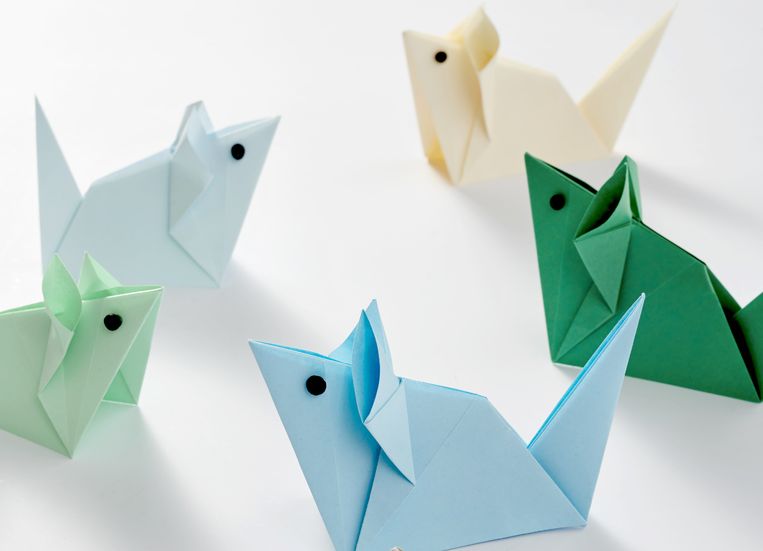 Zo gepiept: origami deze superleuke muis zelf Beeld Sanne Tulp