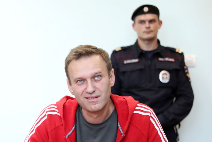 Aleksej Navalny in augustus.