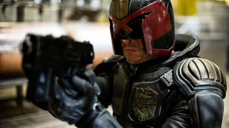 Karl Urban in Dredd. Beeld 