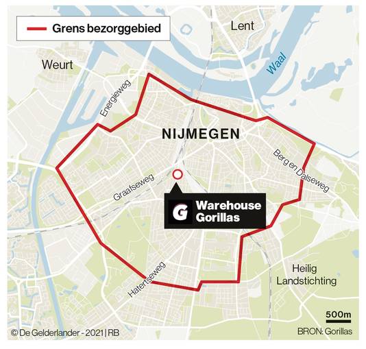 Bewoners van het gebied binnen de rode lijn kunnen sinds deze week binnen enkele minuten boodschappen van Jumbo thuisbezorgd krijgen. Deze service in een gevolg van een vergaande samenwerking tussen de grootgrutter en de flitsbezorgdienst.