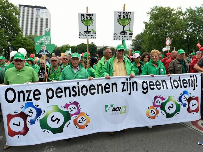 Protest in vijf Vlaamse steden en Brussel tegen pensioenplannen van regering