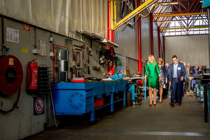 Koningin Máxima was in Delft bij de presentaie van 'De Staat van het MKB 2017'.