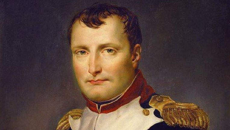 Een portret van Napoleon Bonaparte van schilder Jacques-Louis David Beeld afp