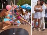 Un couple annonce le sexe de leur futur bébé autour d'une barre de pole dance