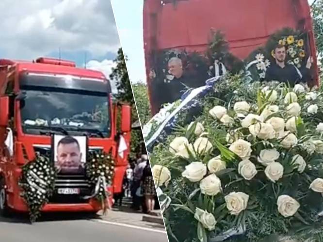 Geen lijkwagen, maar een vrachtwagen: slachtoffer van riooldekselaanslag op passende manier in Roemenië begraven