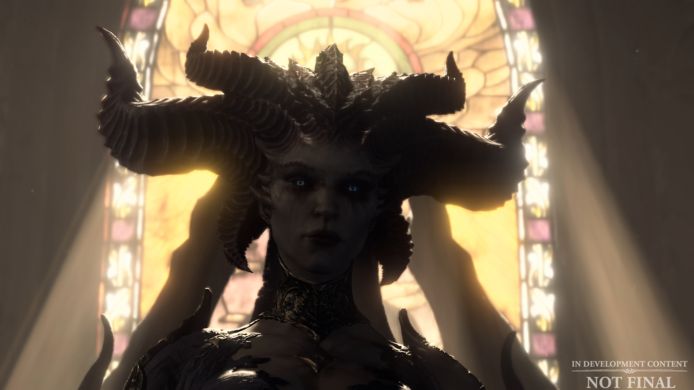 Lilith, de grote 'baddie' uit 'Diablo IV'.