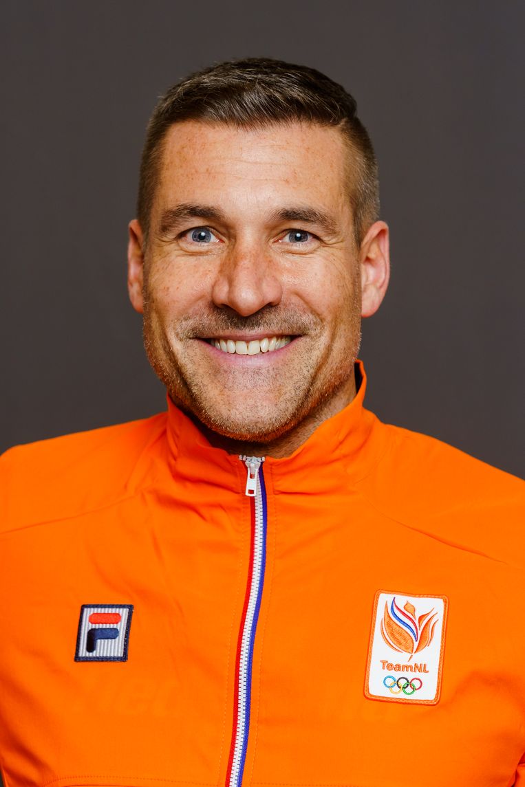 Laurent Meuwly is als coach samen met Bram Peters verantwoordelijk voor de korte afstanden. Beeld Hollandse Hoogte /  ANP