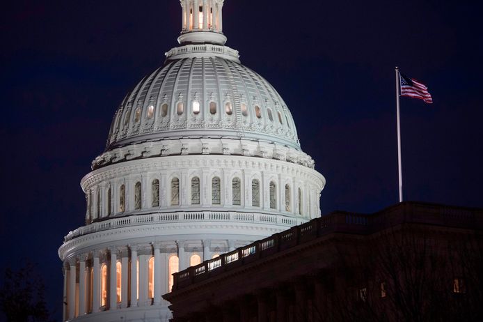Het Amerikaanse Capitool, waar het congres druk bezig is om te vermijden dat er een shutdown komt.