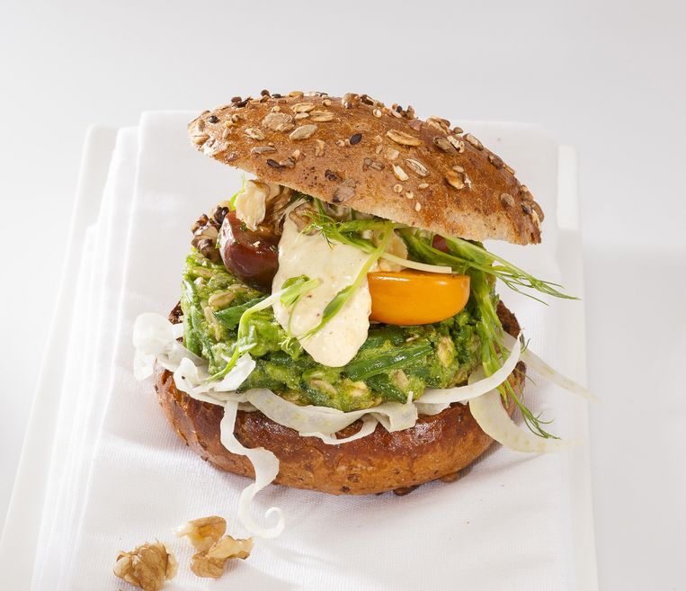 Broodje bonenburger Beeld  