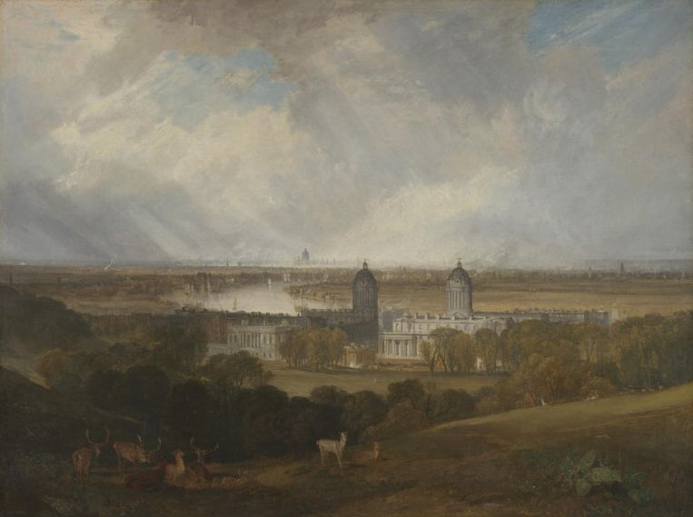William Turner, 'London from Greenwich Park'(1809).  Beeld 