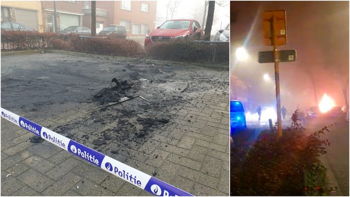 LIER - Bij aankomst van de hulpdiensten stond de wagen in lichterlaaie. Na de bluswerken kwam het labo van de politie ter plaatse en startte het een onderzoek op.