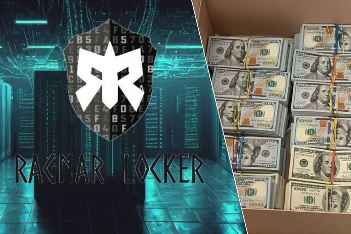 Ragnar Locker / Cash geld dat gevonden werd bij één van de verdachten in Oekraïne.