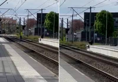 Une adolescente marche sur les rails pour prendre un selfie à la gare de Furnes: “Ça donne la chair de poule”