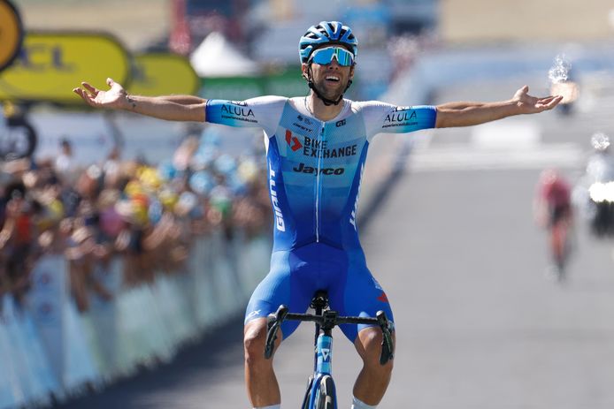 Michael Matthews won de 14de etappe van de Tour.