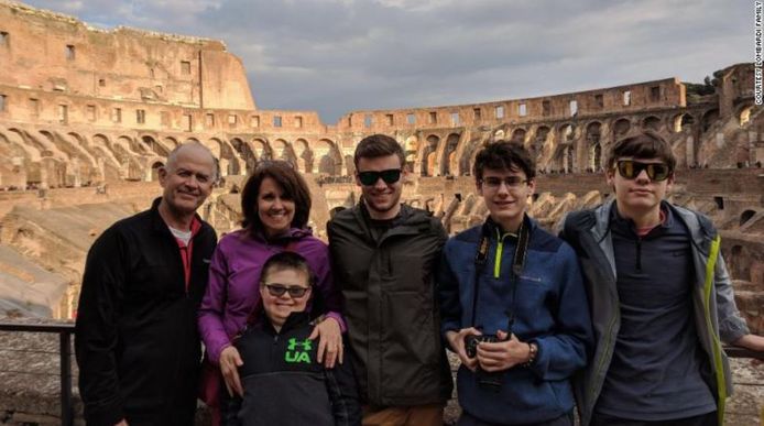 De familie Lombardi in Rome.