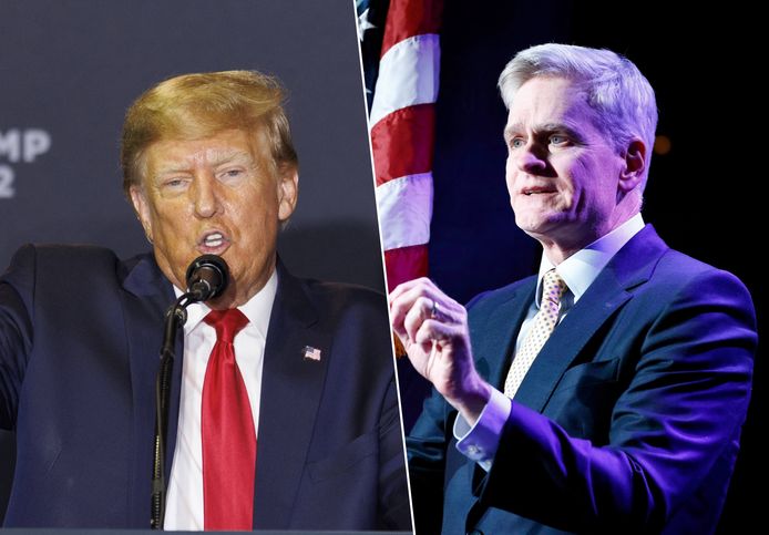 Republikeinse senator Bill Cassidy (rechts) zegt dat Donald Trump (links) de Amerikaanse presidentsverkiezingen van 2024 niet zal winnen.