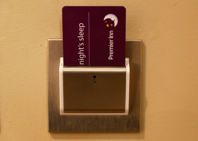Een zogenaamde 'key card' waarmee je in de meeste hotels je kamer opent.