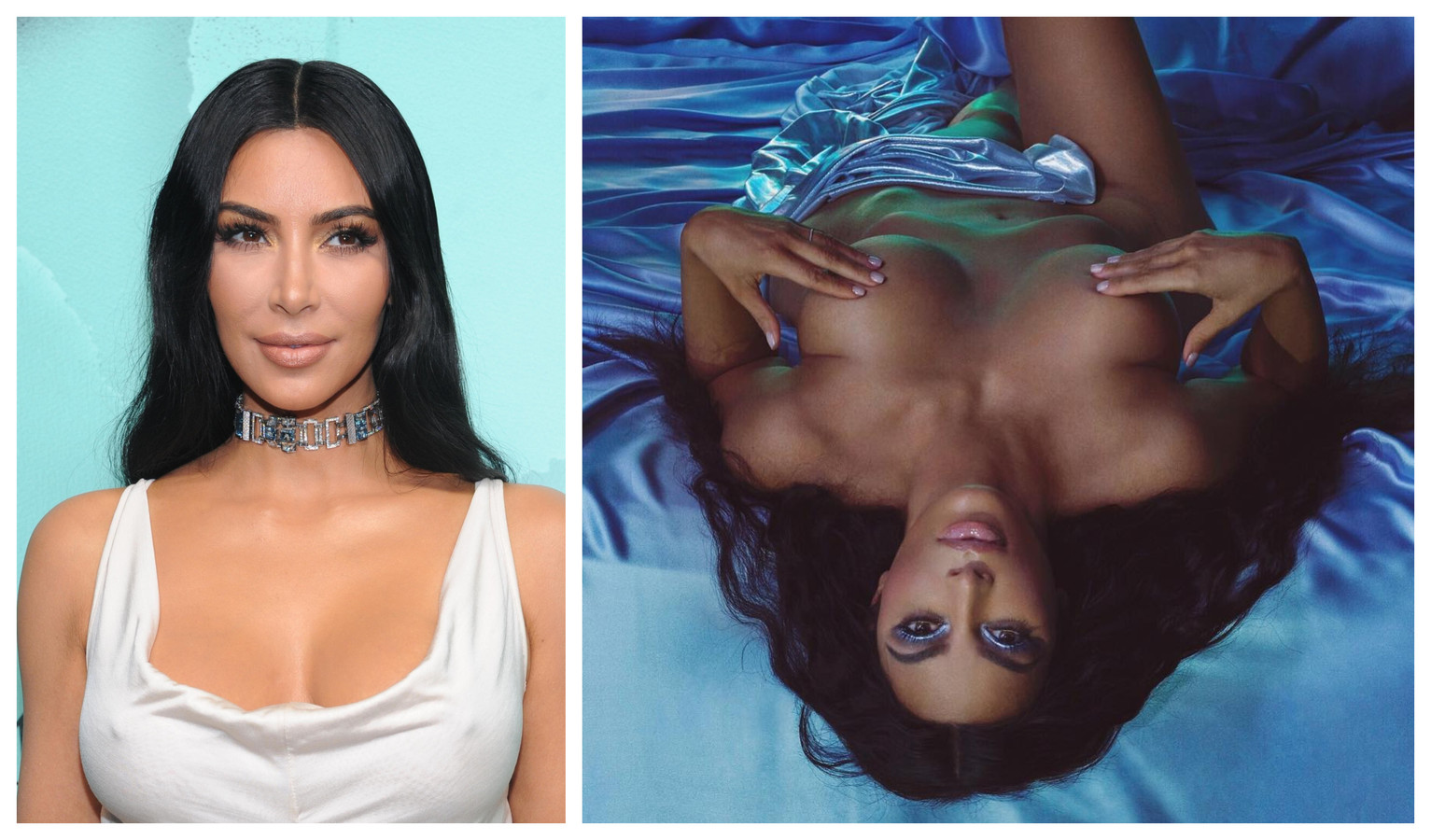 Kim Kardashian gaat volledig naakt om oogschaduw te promoten, maar krijgt  bakken kritiek: “Denk toch eens aan je kinderen!” | Foto | hln.be