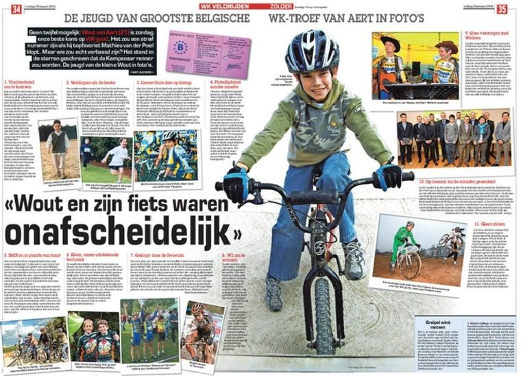 De jeugd van WK-hoop Van Aert: "Wout en zijn fiets waren ...