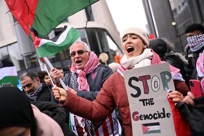 Environ 300 manifestants appellent les autorités belges à renforcer la pression sur Israël
