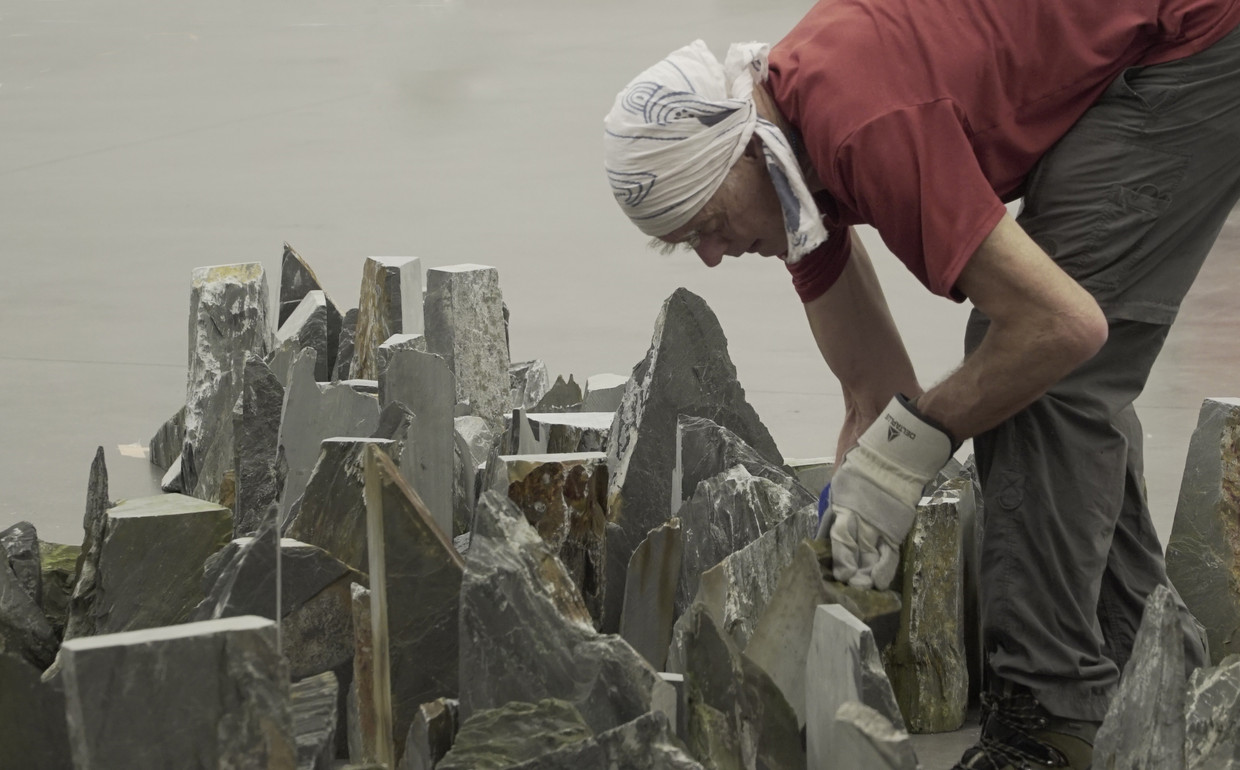 Richard Long in De Pont museum. Beeld J. van der Horst
