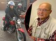 Gerrit Wennink (links op de voorgrond, rechts in close-up) is 90 jaar en rijdt nog steeds motor.