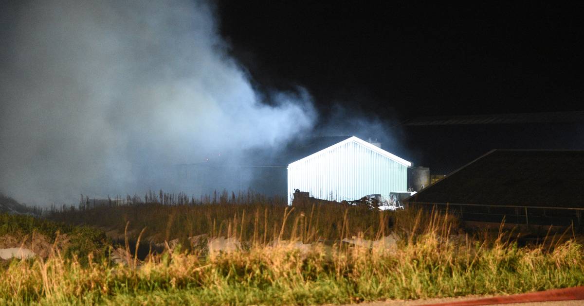 Hooibroei veroorzaakt brand in Blankenham: mensen hebben veel last van de rook