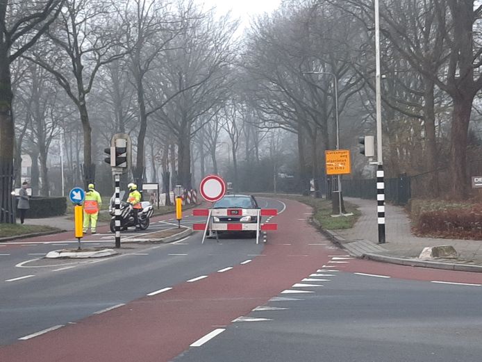 De afsluiting van de Kierkamperweg.
