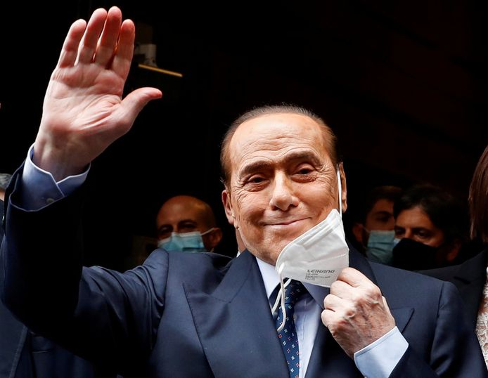 Ex-premier Silvio Berlusconi op 9 februari van dit jaar.