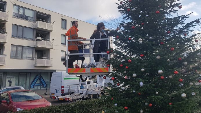 James Dyson de sneeuw progressief Kerstboom van saamhorigheid' op Ploossche Hof: 'dat het snel weer gewoon  wordt' | Den Bosch, Vught | bd.nl