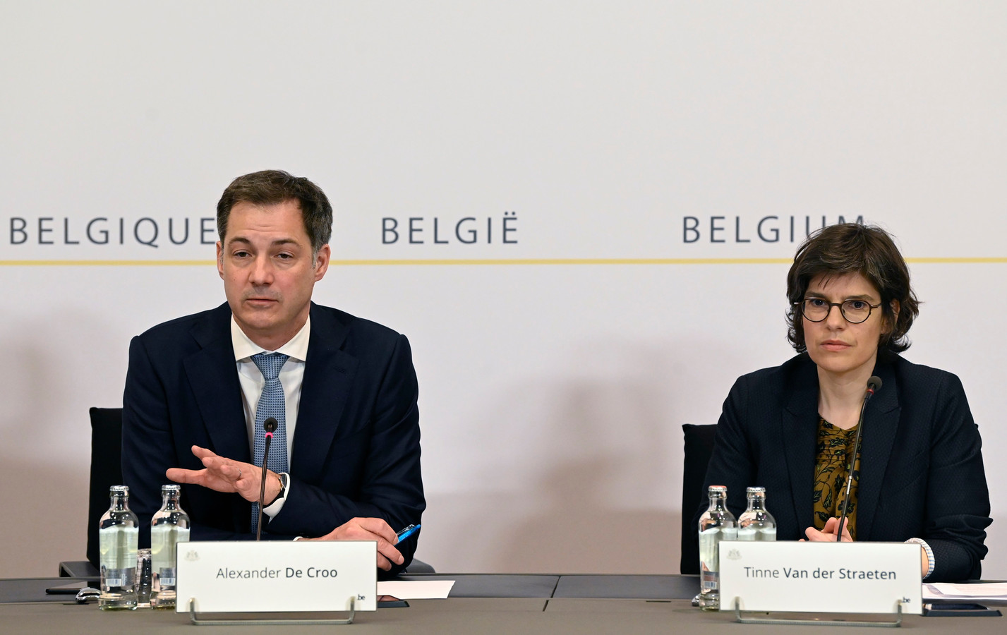 Alexander De Croo, Premier ministre, et Tinne Van der Straeten, la ministre de l’Énergie